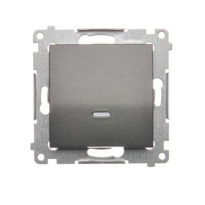 Simon 54 Łącznik jednobiegunowy z podświetleniem LED 16A 250V zaciski śrubowe antracyt DW1AL.01/48 KONTAKT (DW1AL.01/48)